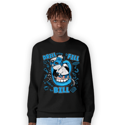 Powder Blue 9s Sweatshirt Match BER The Dentist - NastyJamz