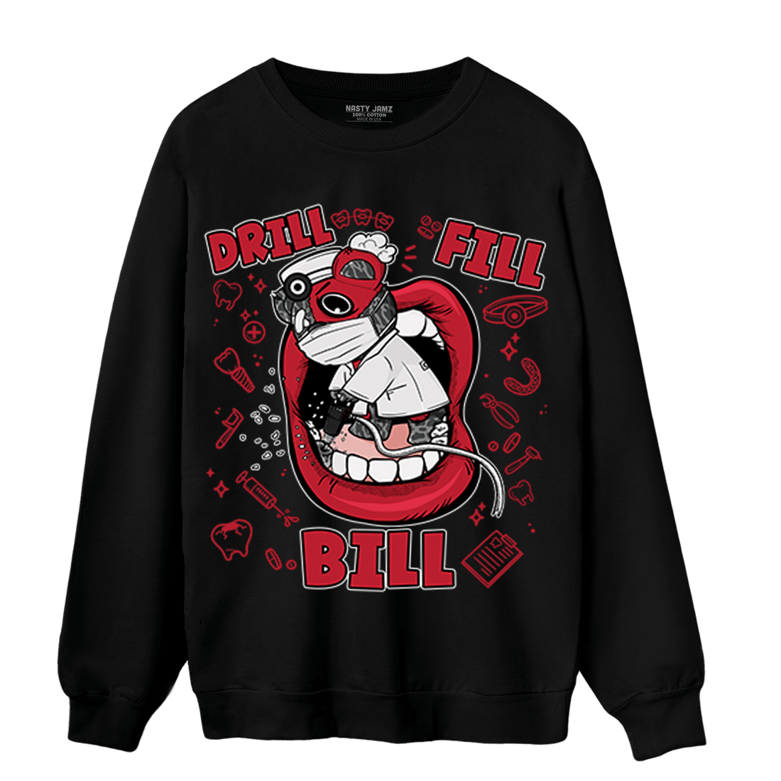Spizike Low Bred Sweatshirt Match BER The Dentist - NastyJamz