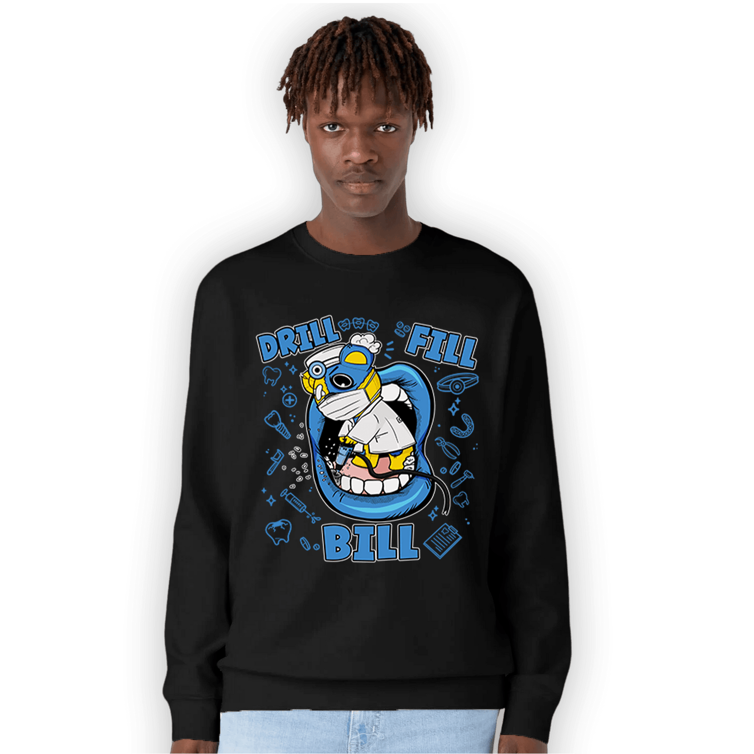 SB Dunk Bubbles Sweatshirt Match BER The Dentist - NastyJamz
