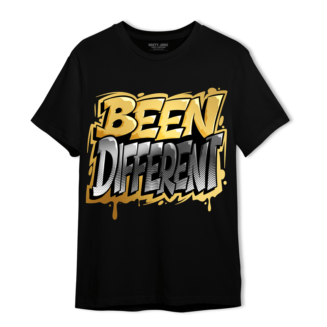 Mid SE Black Gold 1s T Shirt Match Become Different - NastyJamz