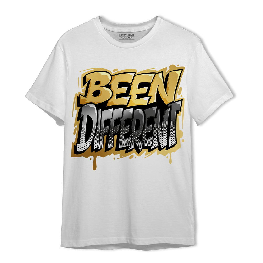 Mid SE Black Gold 1s T Shirt Match Become Different - NastyJamz