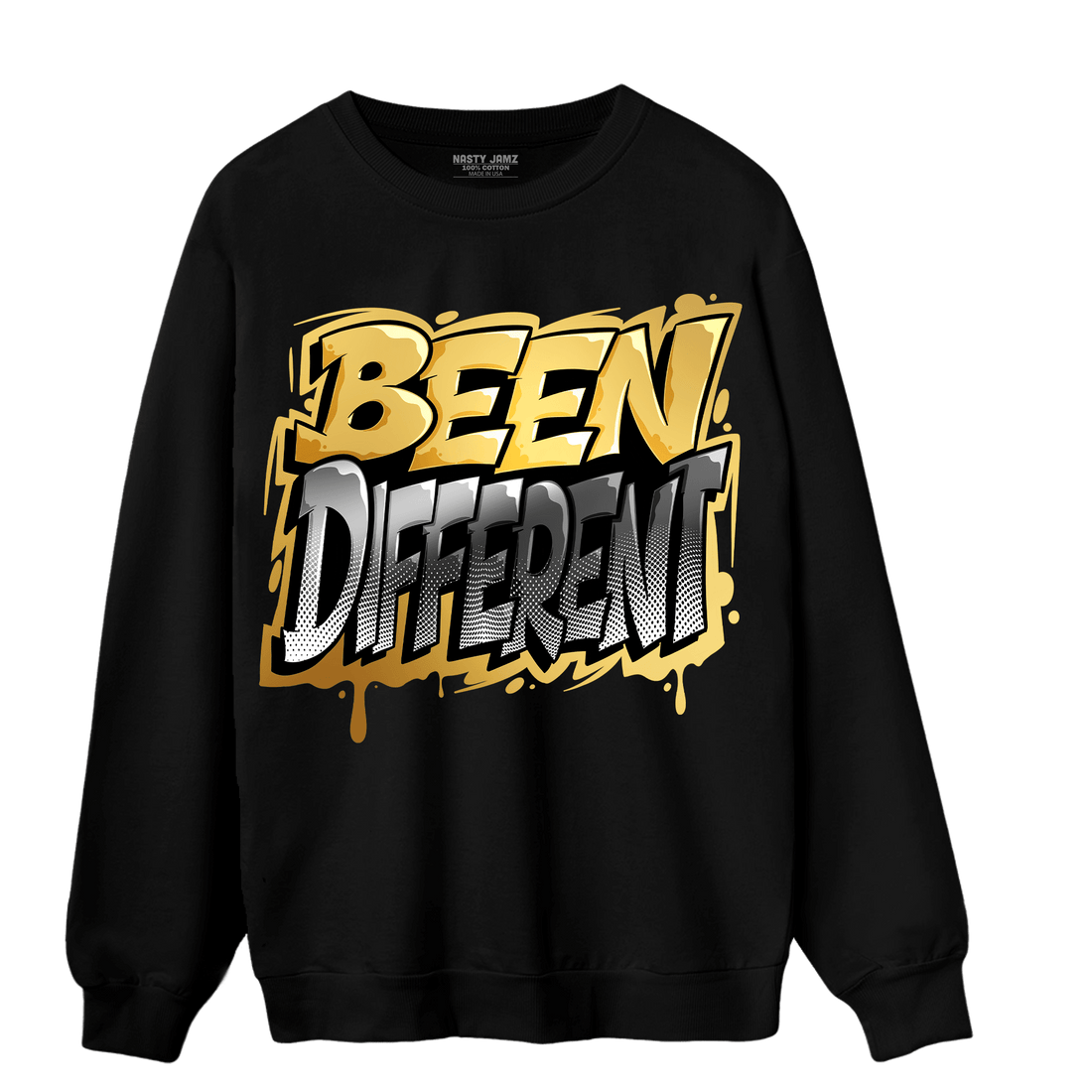 Mid SE Black Gold 1s Sweatshirt Match Become Different - NastyJamz
