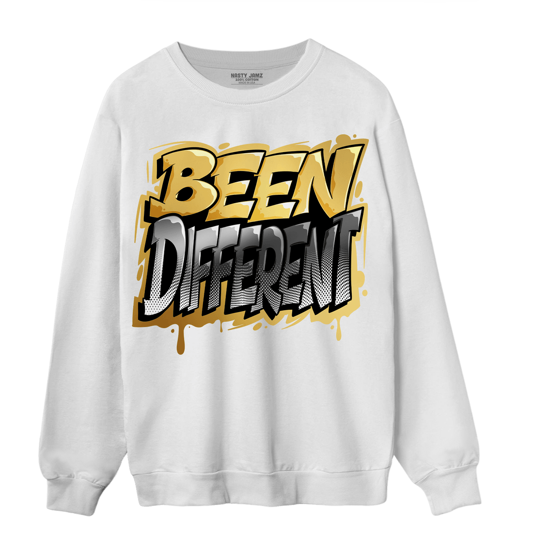Mid SE Black Gold 1s Sweatshirt Match Become Different - NastyJamz