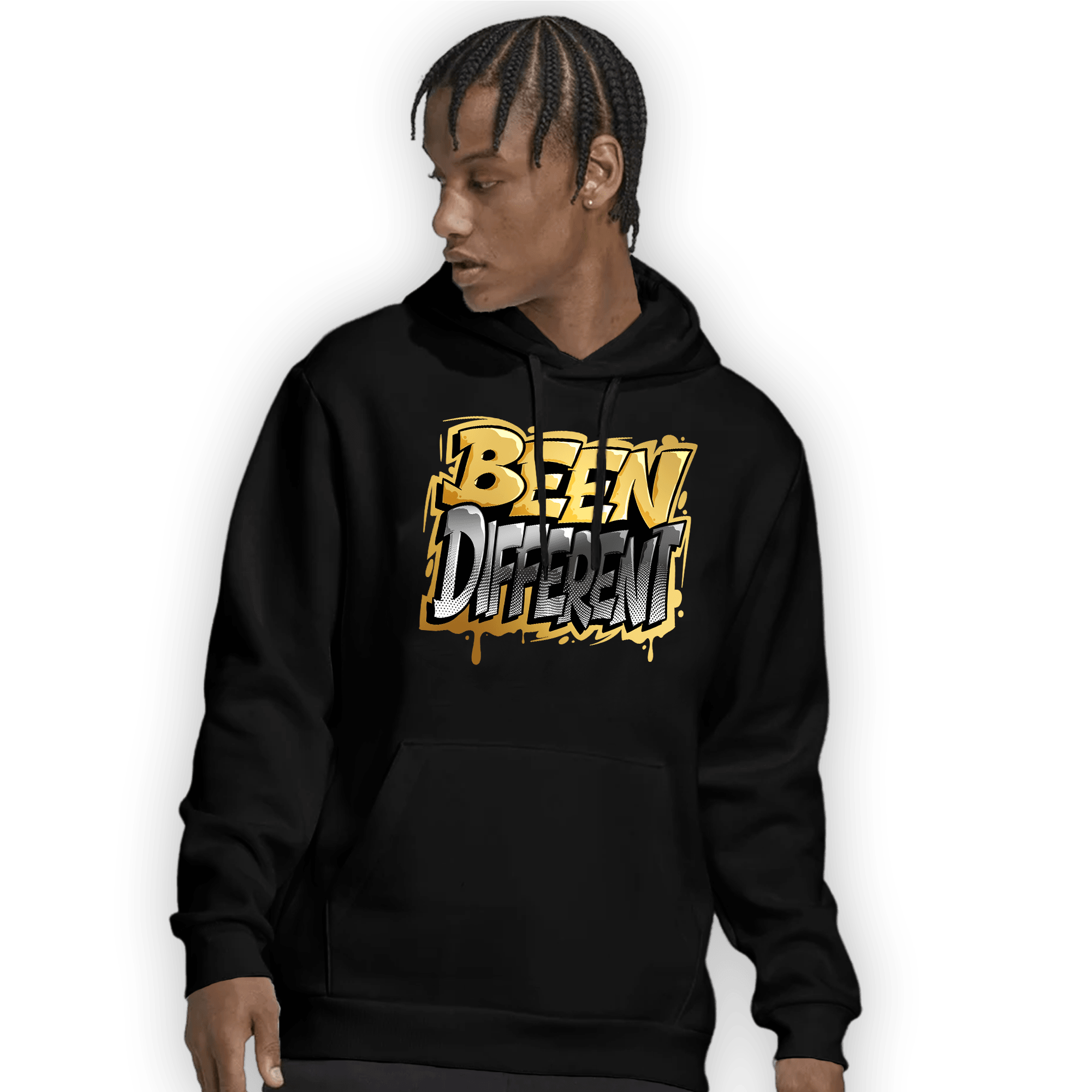 Mid SE Black Gold 1s Hoodie Match Become Different - NastyJamz