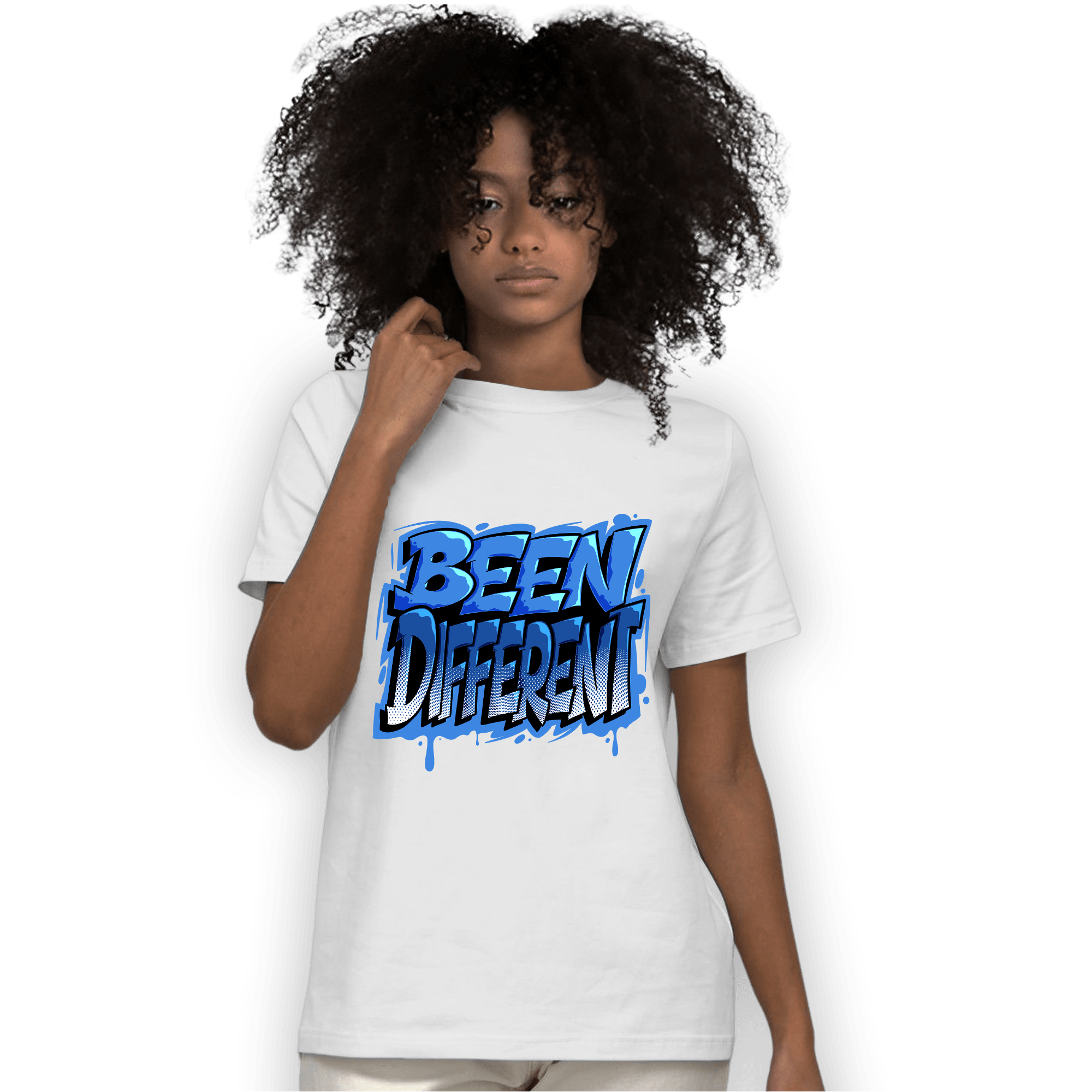 University Blue Toe 1s T Shirt Match Become Different - NastyJamz