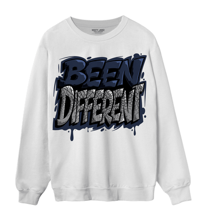 White Navy 3s Sweatshirt Match Become Different - NastyJamz