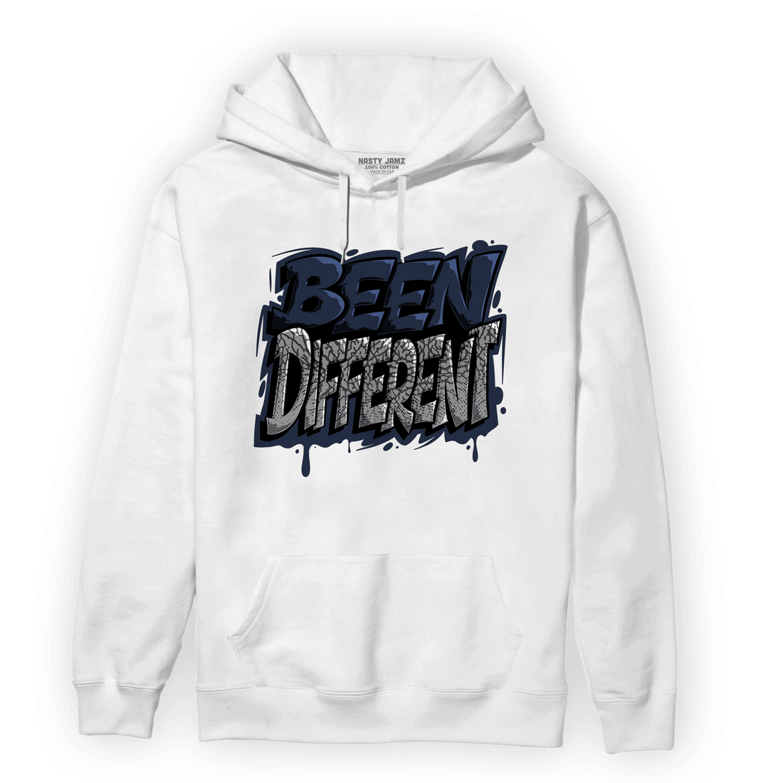 White Navy 3s Hoodie Match Become Different - NastyJamz