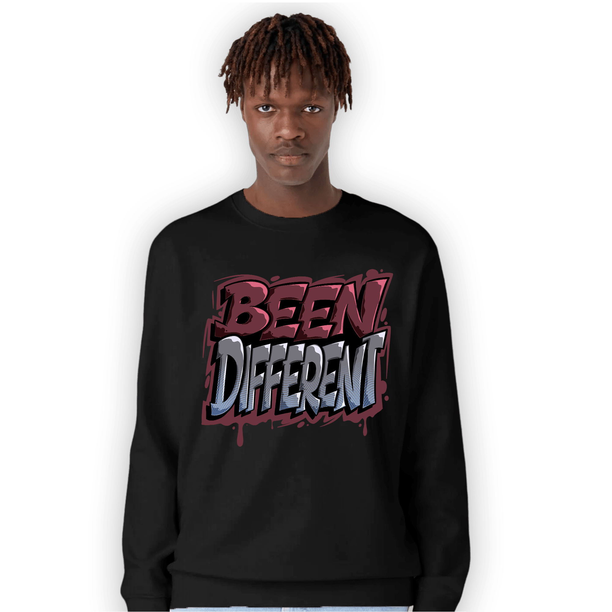 Burgundy 5s Sweatshirt Match Become Different - NastyJamz