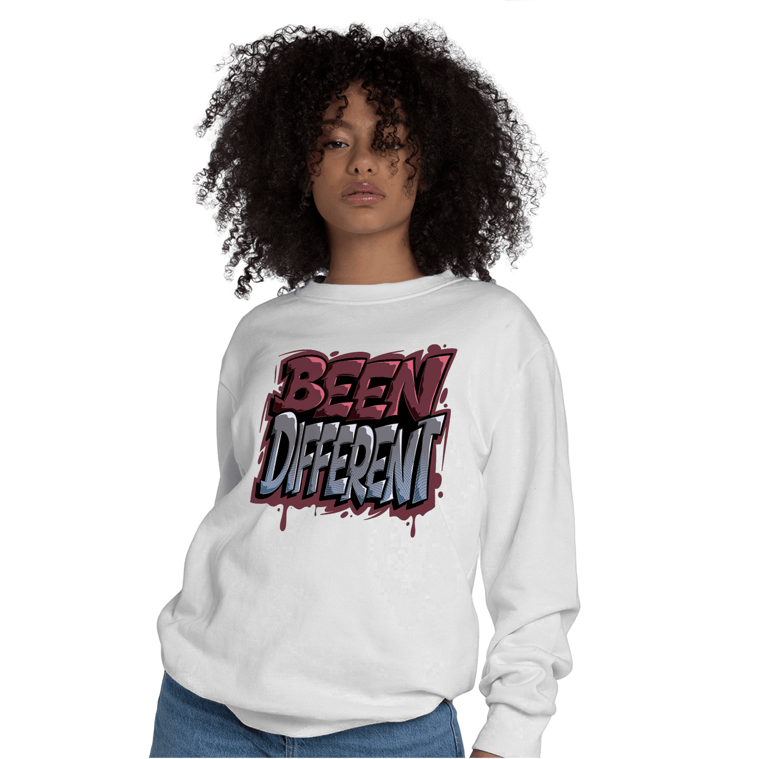 Burgundy 5s Sweatshirt Match Become Different - NastyJamz