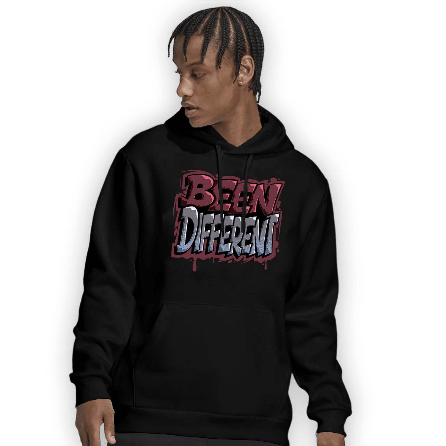 Burgundy 5s Hoodie Match Become Different - NastyJamz