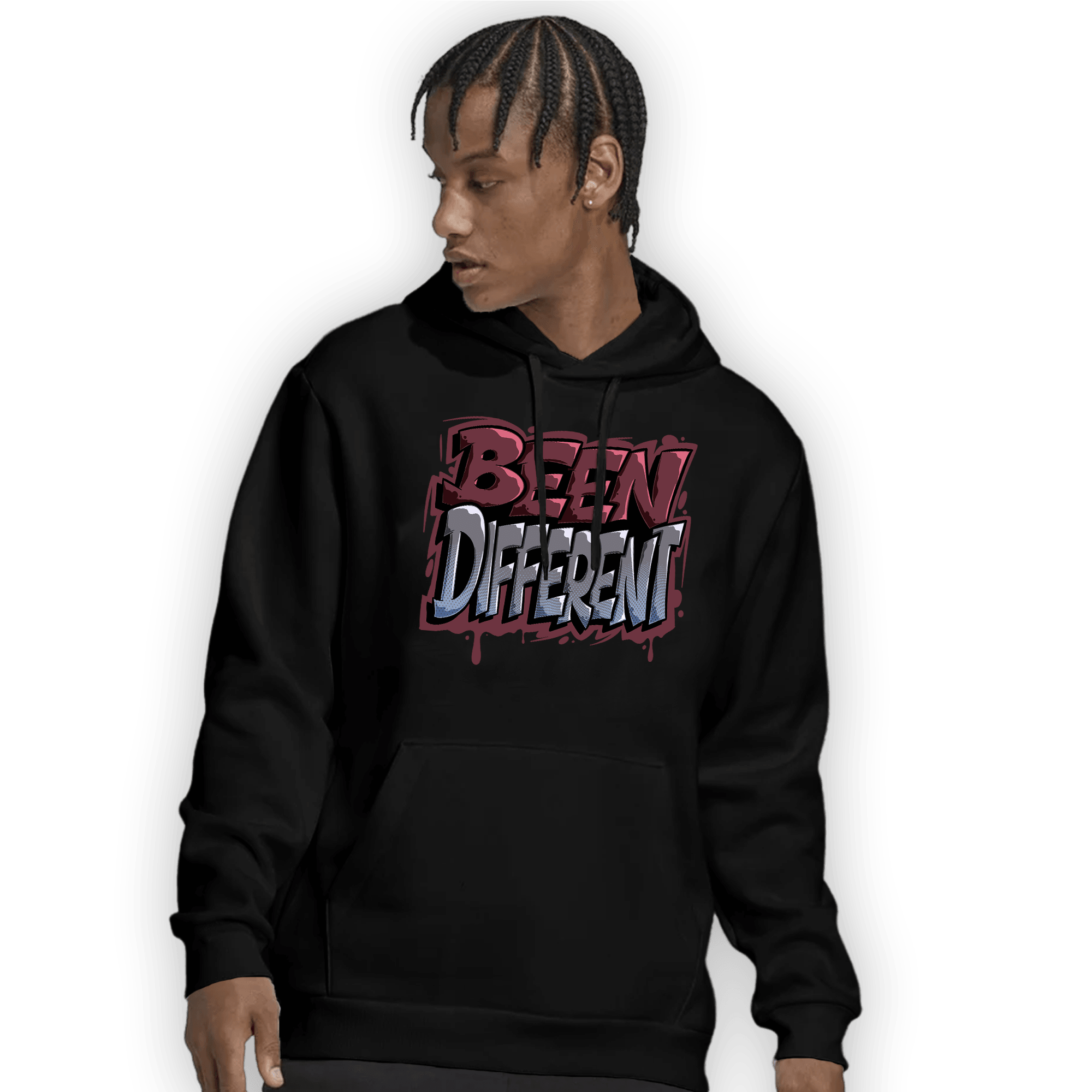 Burgundy 5s Hoodie Match Become Different - NastyJamz