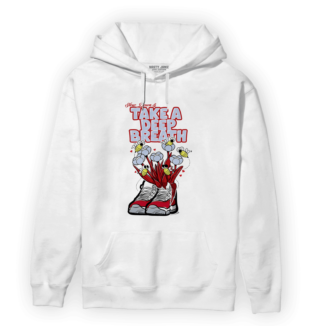 Cherry 11s Hoodie Match Bee Sneaker - NastyJamz