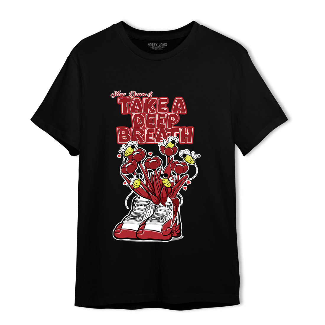 Cherry 12s T Shirt Match Bee Sneaker - NastyJamz