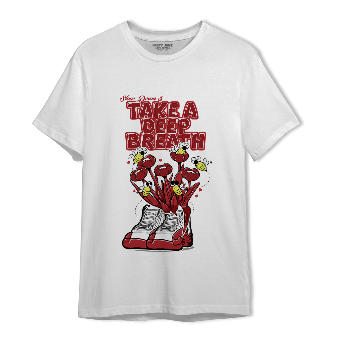 Cherry 12s T Shirt Match Bee Sneaker - NastyJamz