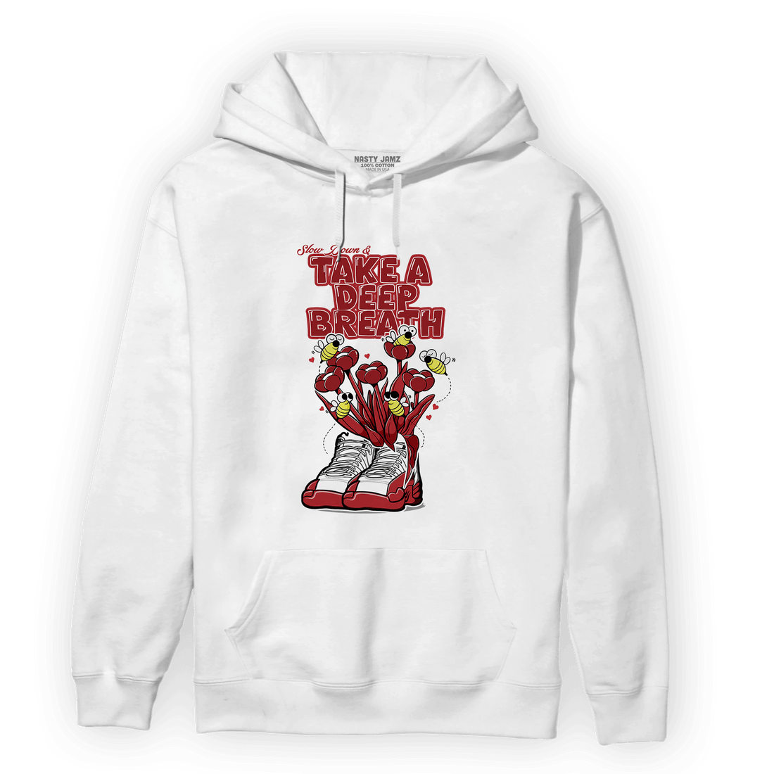 Cherry 12s Hoodie Match Bee Sneaker - NastyJamz
