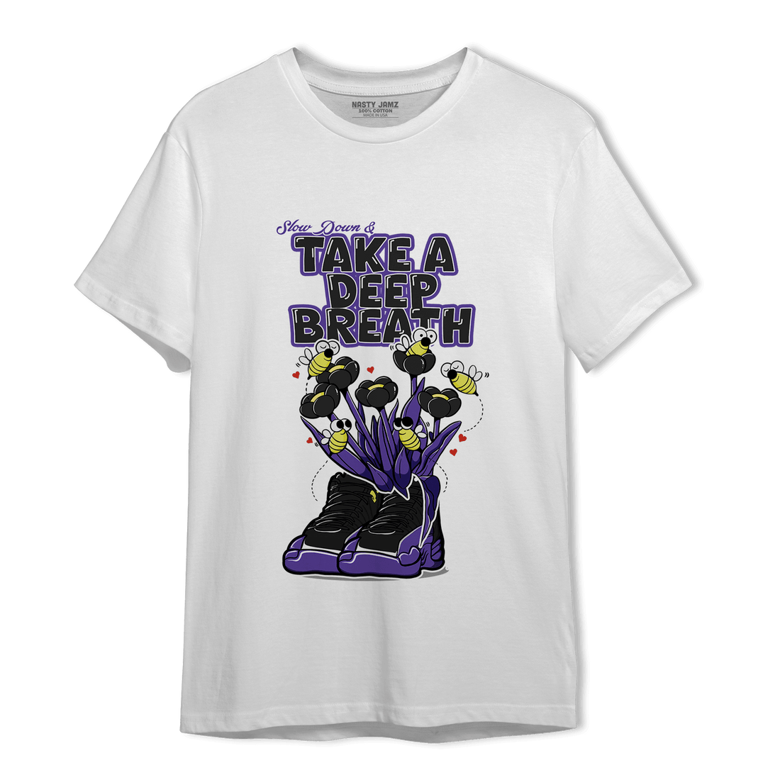 Field Purple 12s T Shirt Match Bee Sneaker - NastyJamz