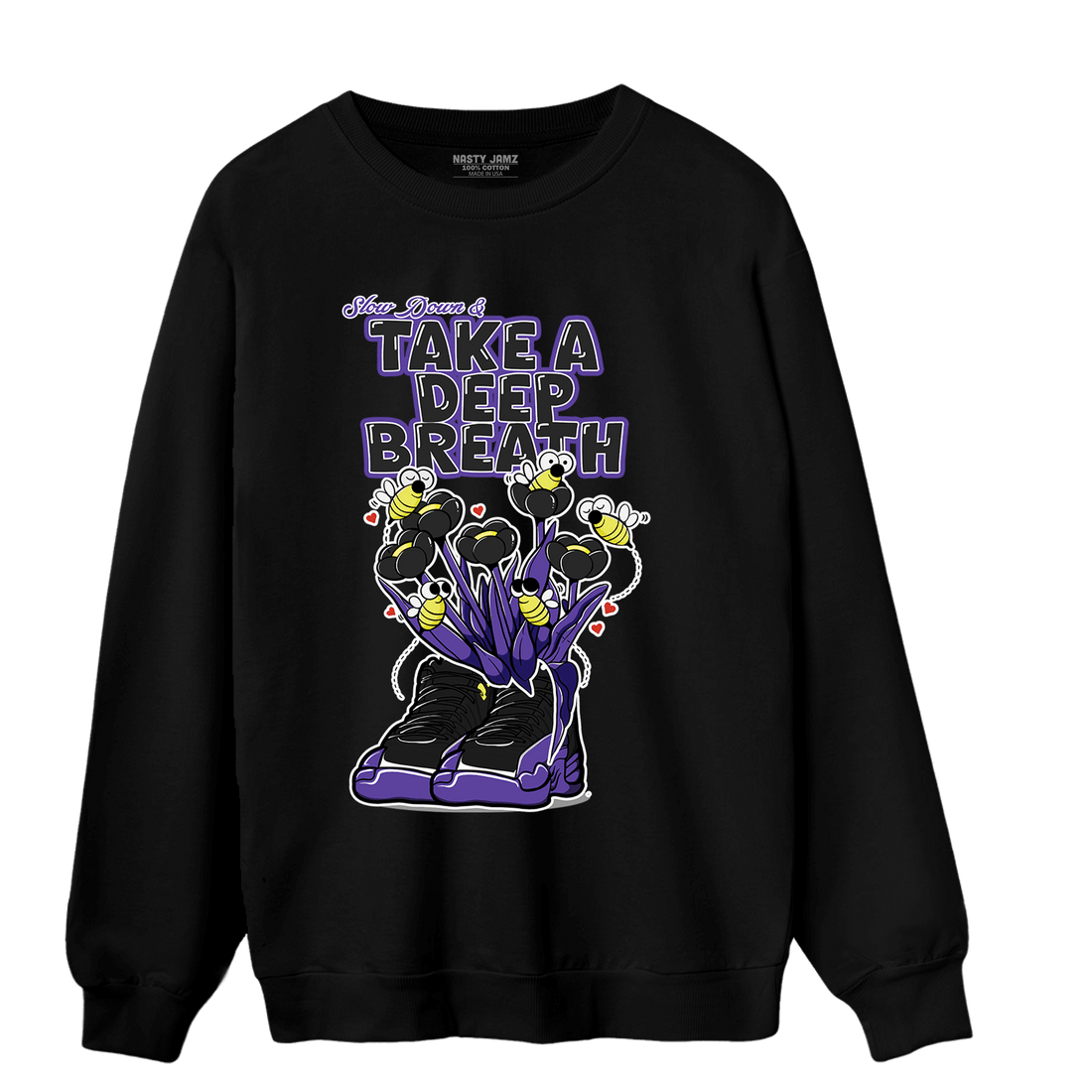 Field Purple 12s Sweatshirt Match Bee Sneaker - NastyJamz