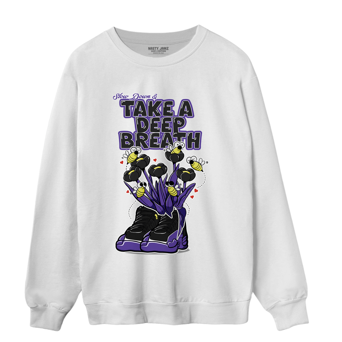 Field Purple 12s Sweatshirt Match Bee Sneaker - NastyJamz