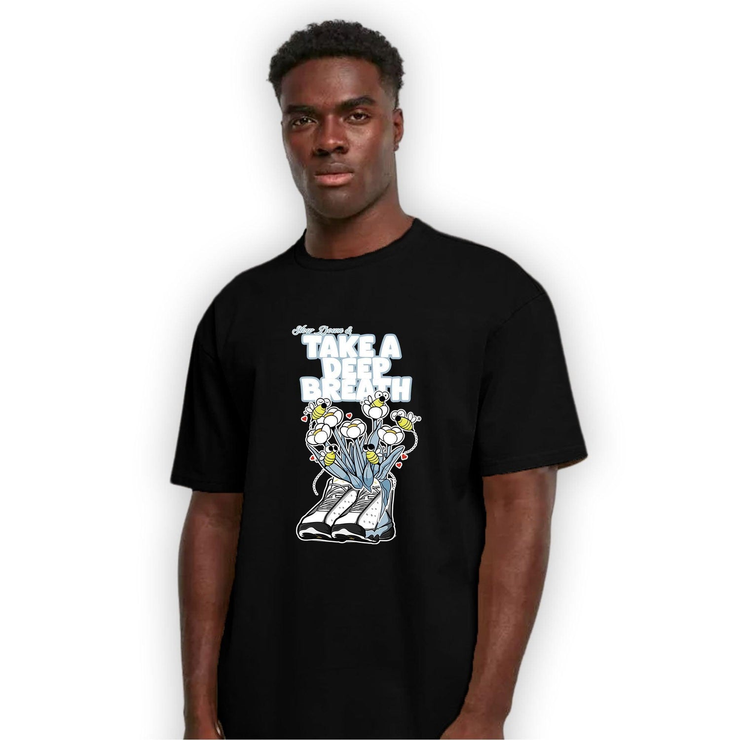 Blue Grey 13s T Shirt Match Bee Sneaker - NastyJamz