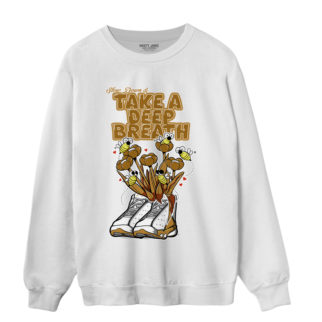Wheat 13s Sweatshirt Match Bee Sneaker - NastyJamz