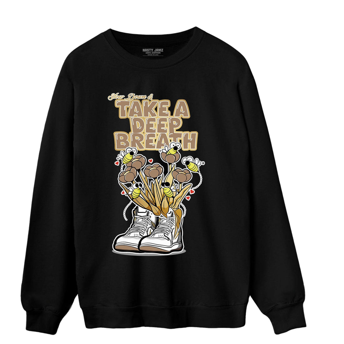 High OG Metallic Gold 1s Sweatshirt Match Bee Sneaker - NastyJamz