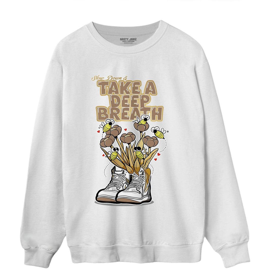 High OG Metallic Gold 1s Sweatshirt Match Bee Sneaker - NastyJamz