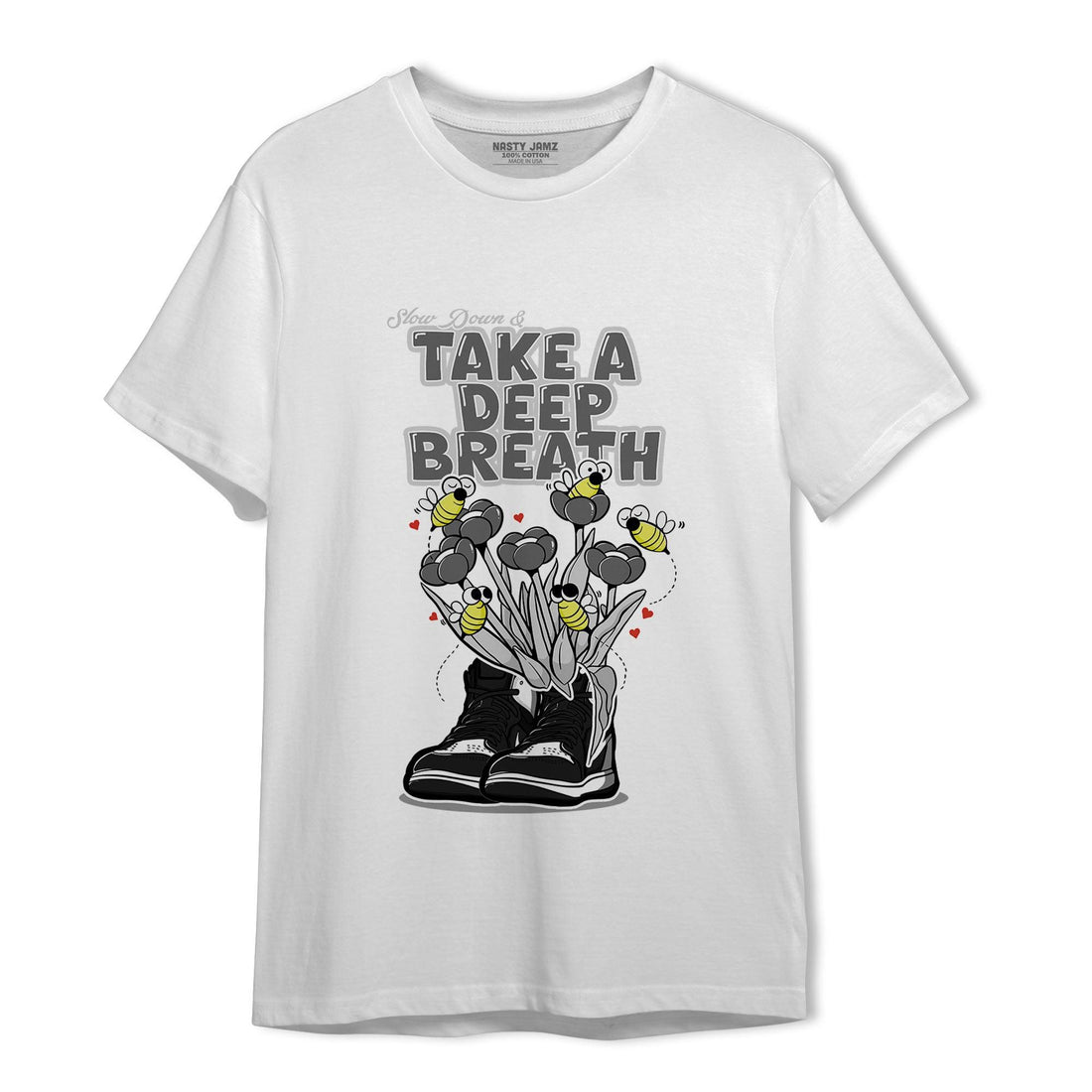 Retro High OG Black White 1s T Shirt Match Bee Sneaker - NastyJamz