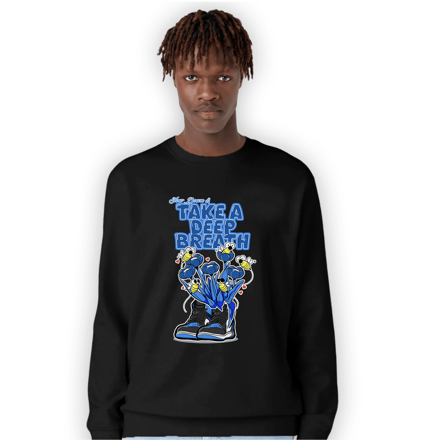 University Blue Toe 1s Sweatshirt Match Bee Sneaker - NastyJamz