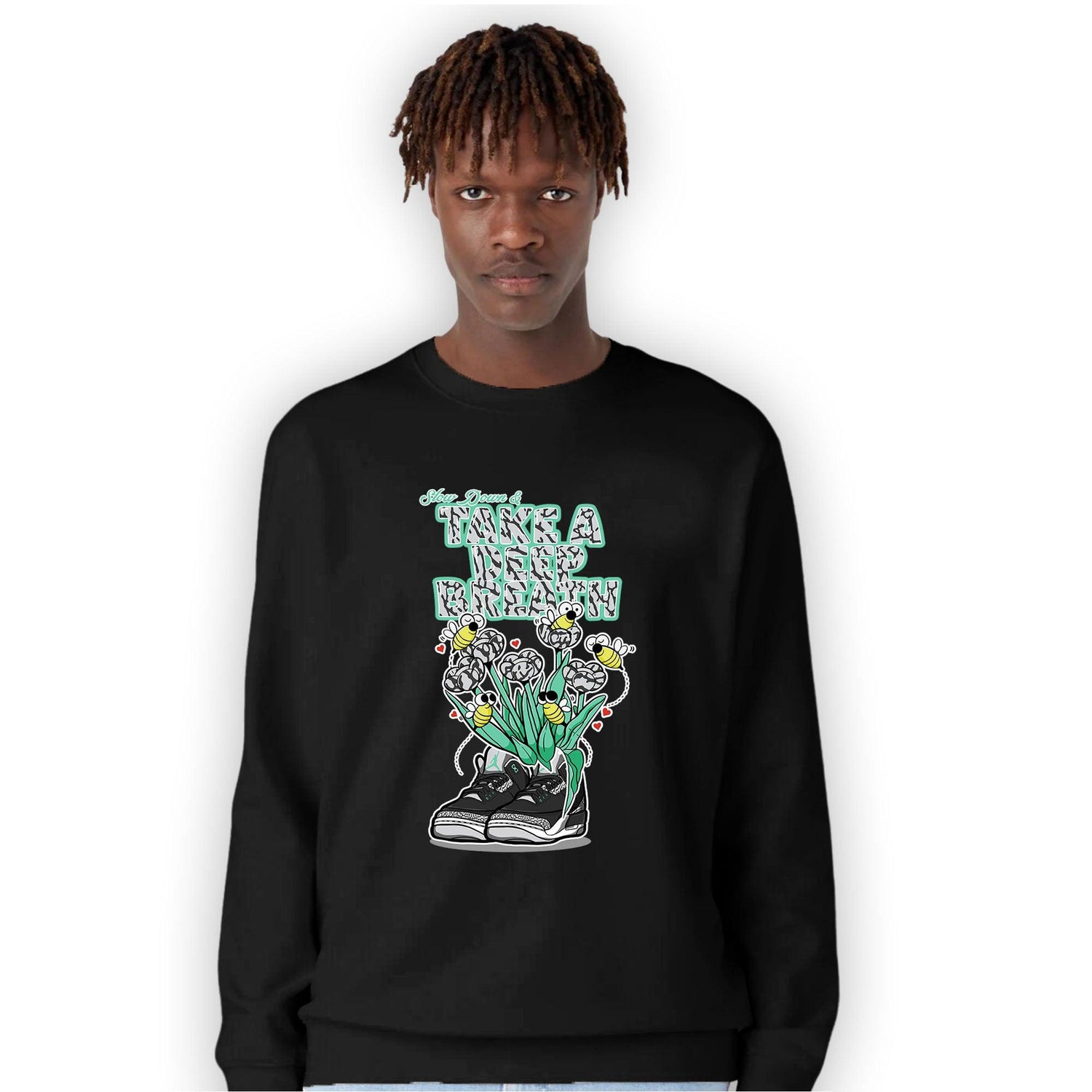 Green Glow 3s Sweatshirt Match Bee Sneaker - NastyJamz