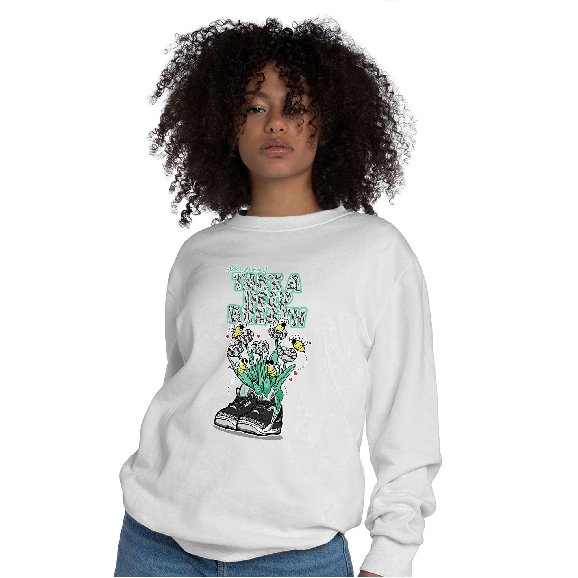 Green Glow 3s Sweatshirt Match Bee Sneaker - NastyJamz