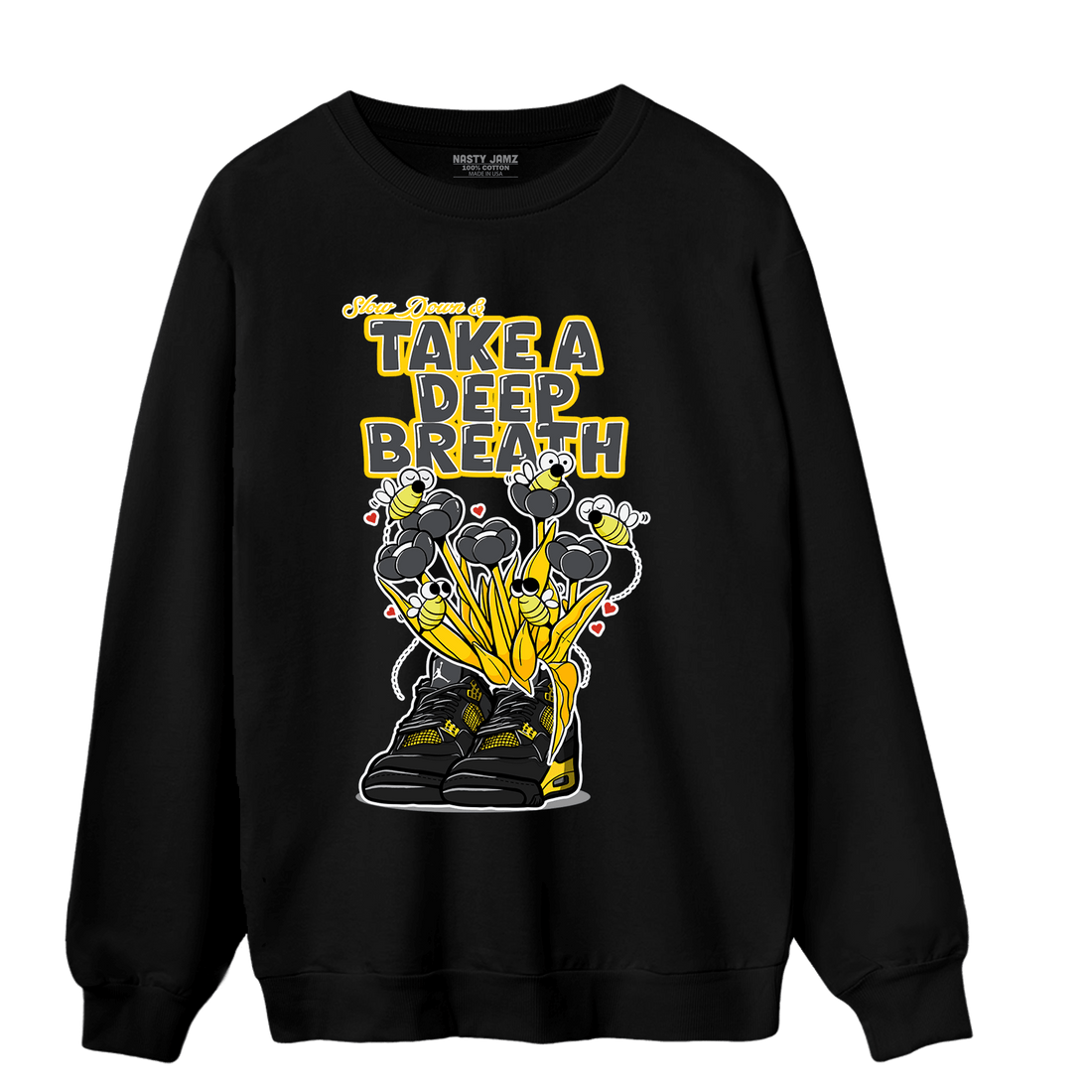 Thunder 4s Sweatshirt Match Bee Sneaker - NastyJamz