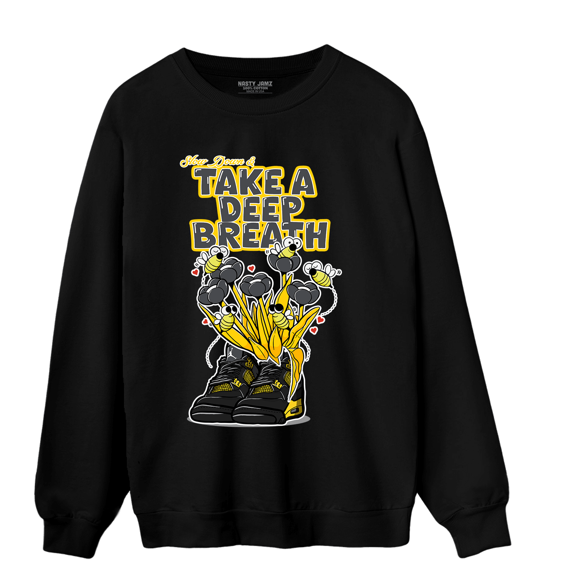 Thunder 4s Sweatshirt Match Bee Sneaker - NastyJamz