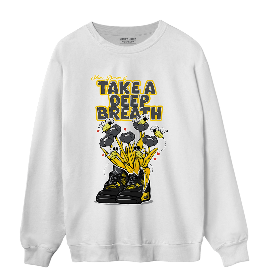 Thunder 4s Sweatshirt Match Bee Sneaker - NastyJamz