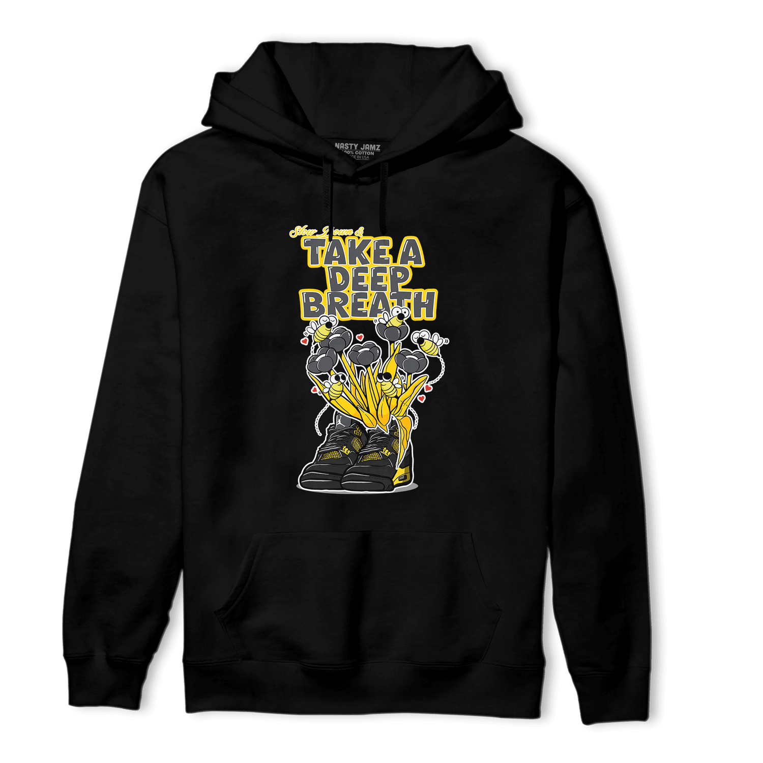 Thunder 4s Hoodie Match Bee Sneaker - NastyJamz