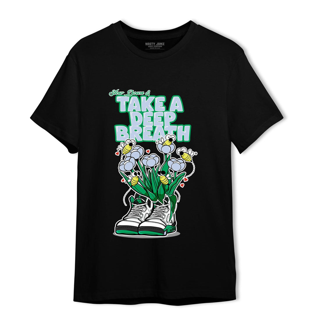 Lucky Green 5s T Shirt Match Bee Sneaker - NastyJamz