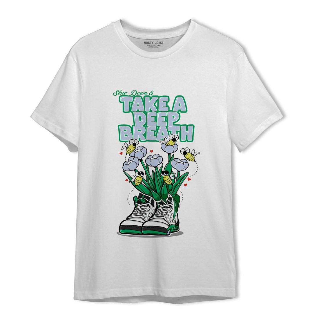 Lucky Green 5s T Shirt Match Bee Sneaker - NastyJamz
