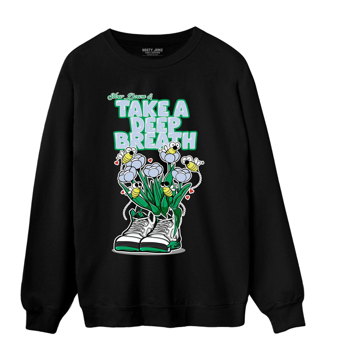 Lucky Green 5s Sweatshirt Match Bee Sneaker - NastyJamz
