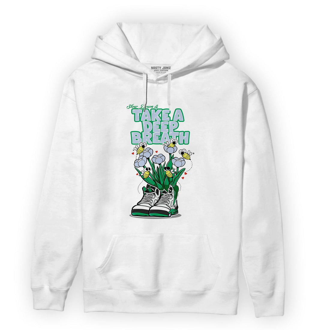 Lucky Green 5s Hoodie Match Bee Sneaker - NastyJamz