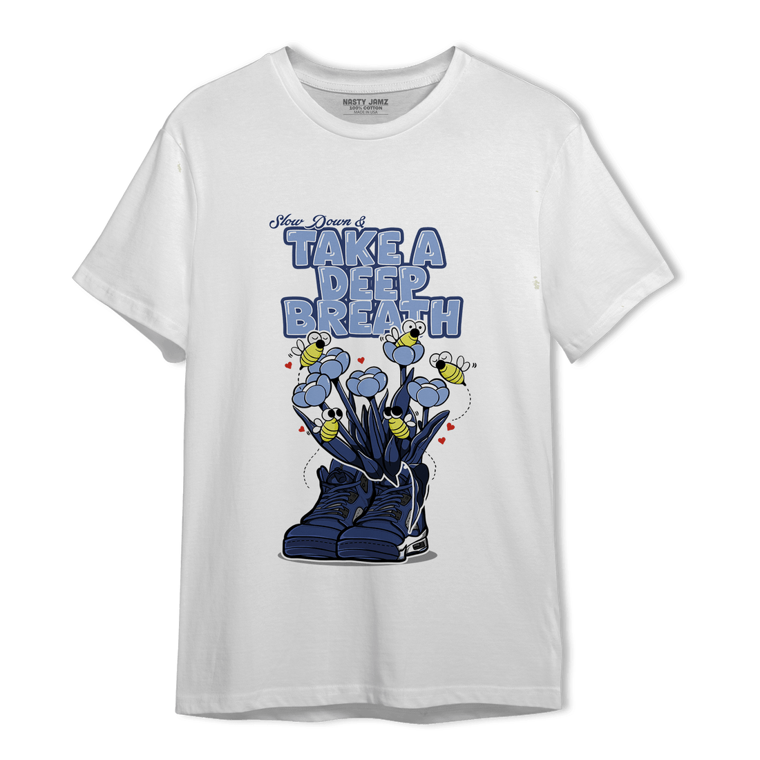 Midnight Navy 5s T Shirt Match Bee Sneaker - NastyJamz