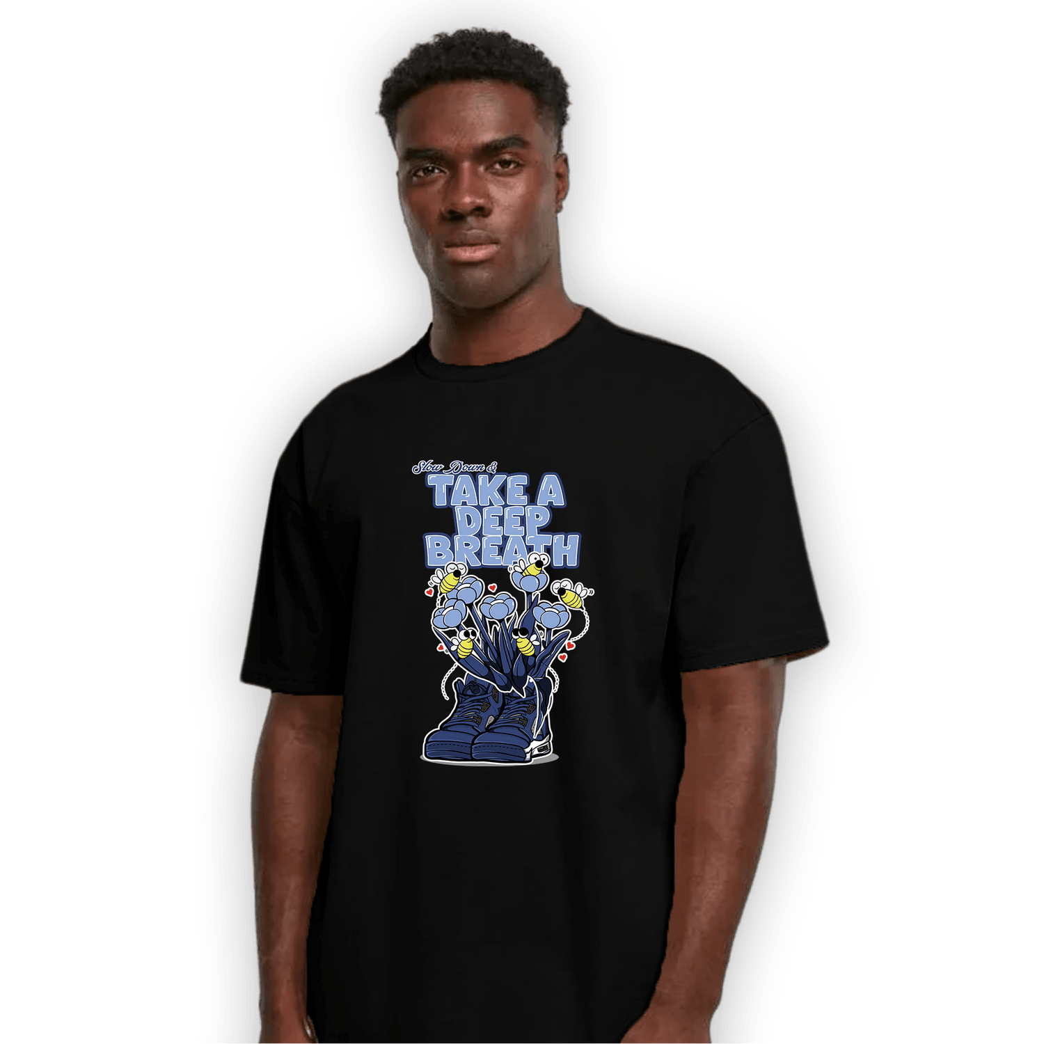 Midnight Navy 5s T Shirt Match Bee Sneaker - NastyJamz