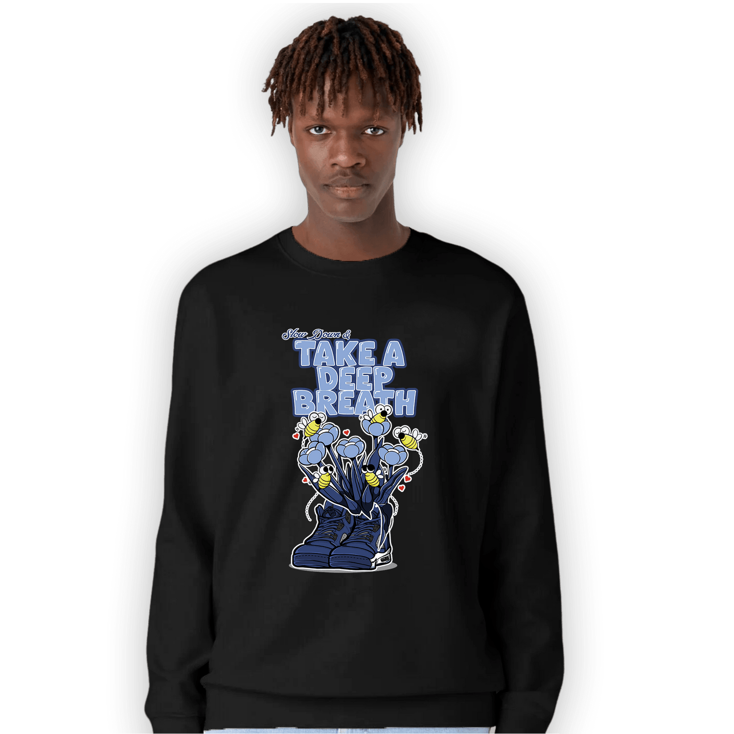 Midnight Navy 5s Sweatshirt Match Bee Sneaker - NastyJamz