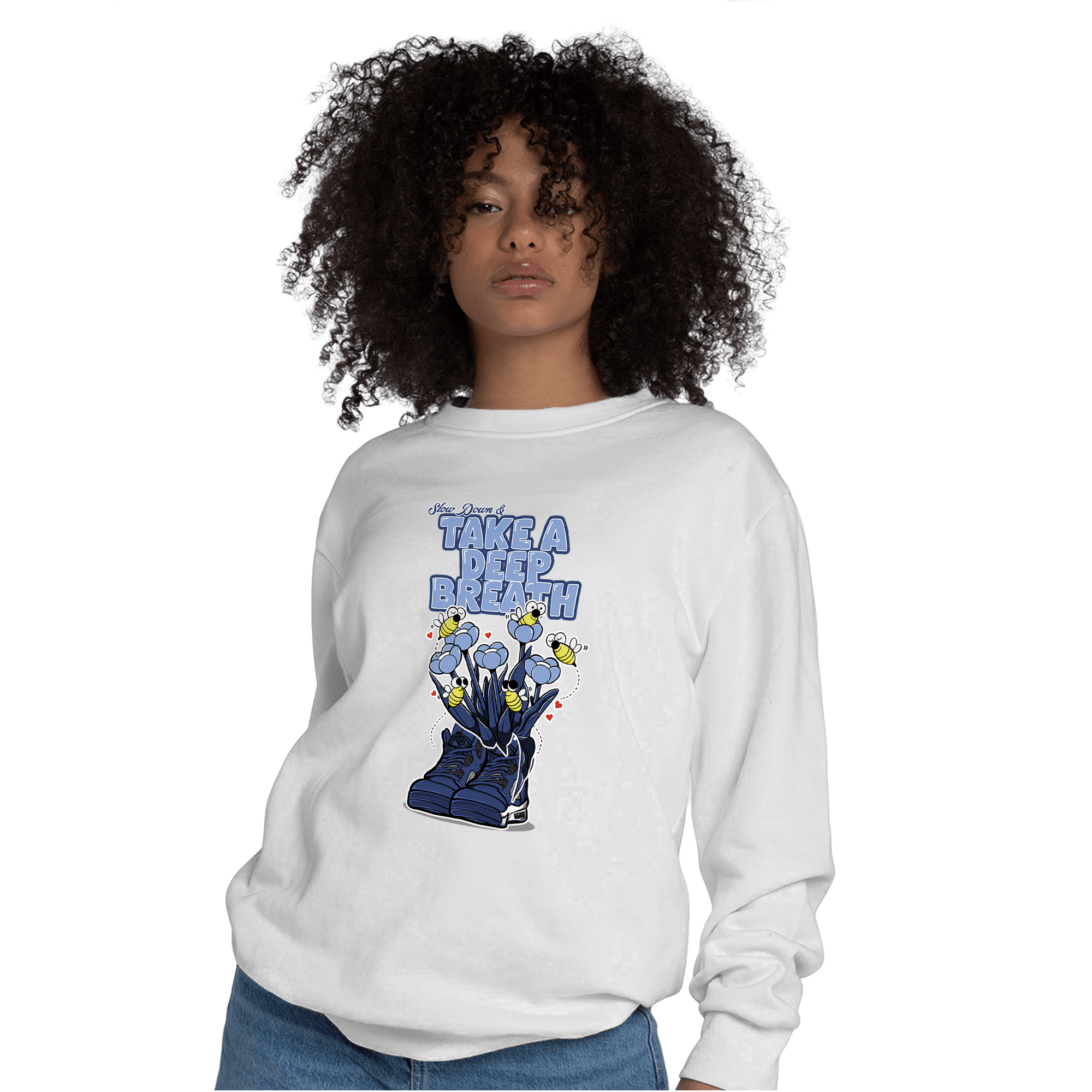 Midnight Navy 5s Sweatshirt Match Bee Sneaker - NastyJamz