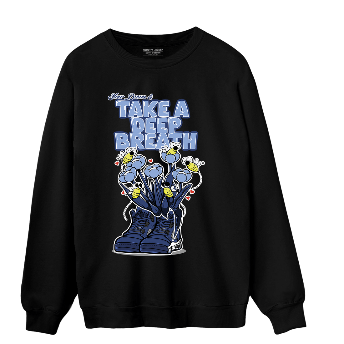 Midnight Navy 5s Sweatshirt Match Bee Sneaker - NastyJamz