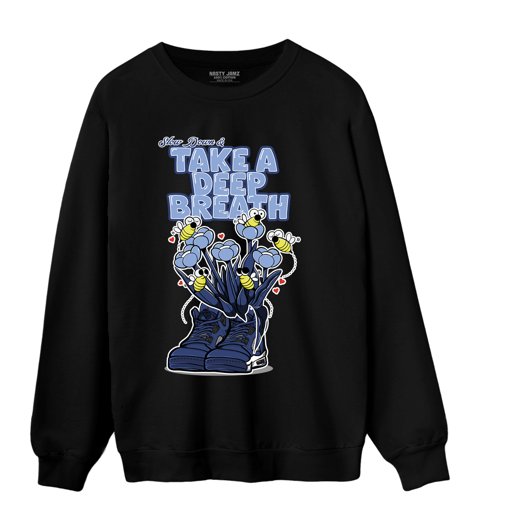 Midnight Navy 5s Sweatshirt Match Bee Sneaker - NastyJamz