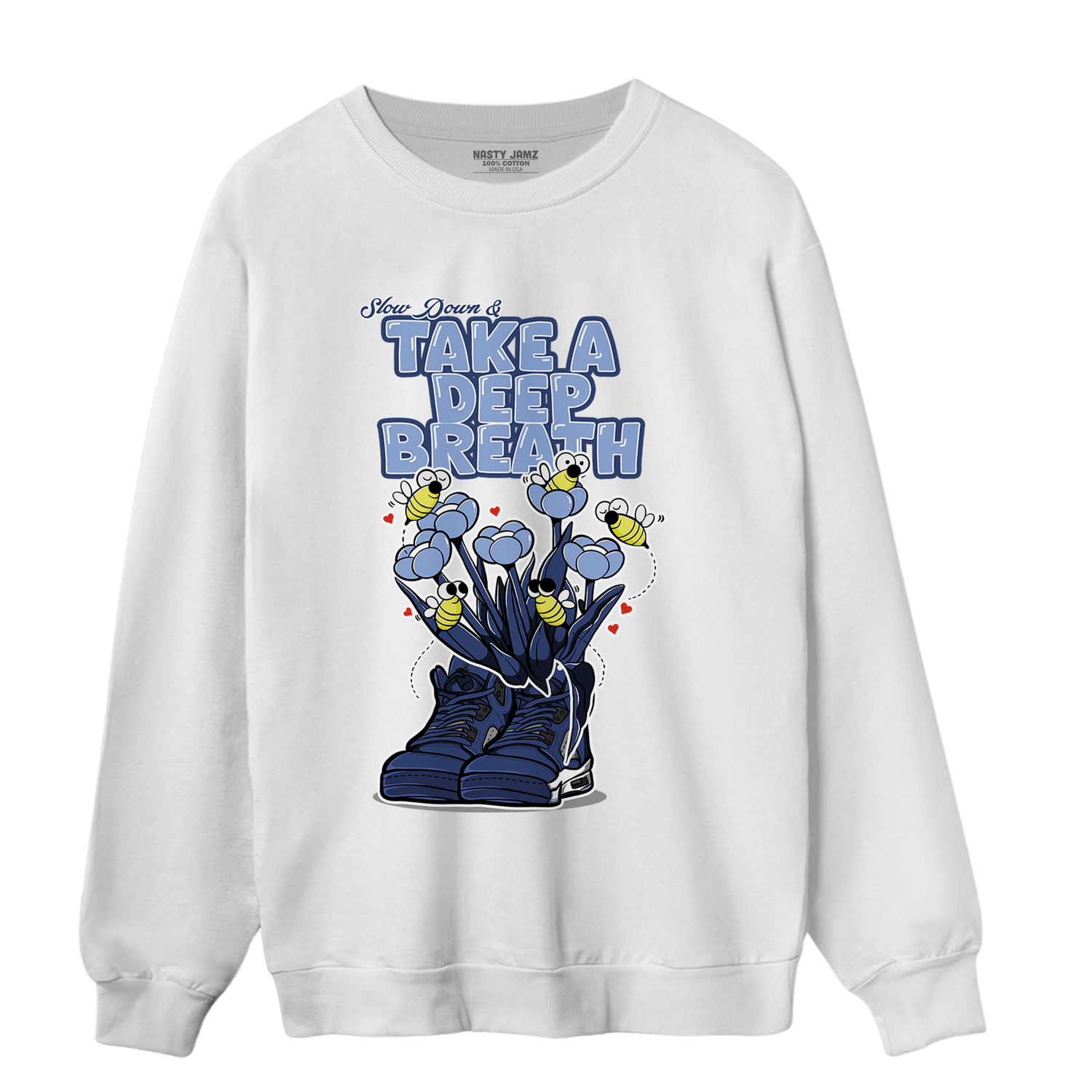 Midnight Navy 5s Sweatshirt Match Bee Sneaker - NastyJamz