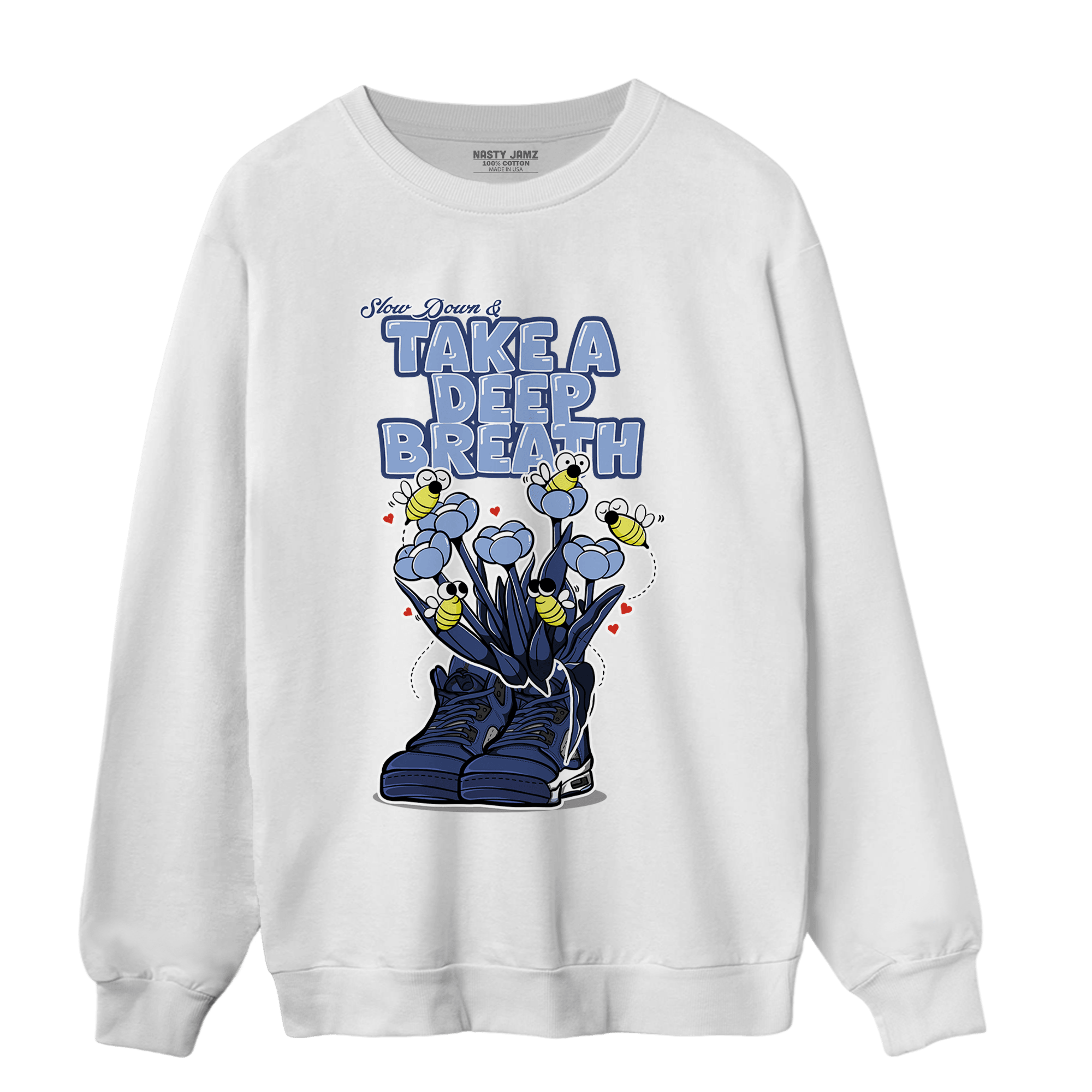 Midnight Navy 5s Sweatshirt Match Bee Sneaker - NastyJamz