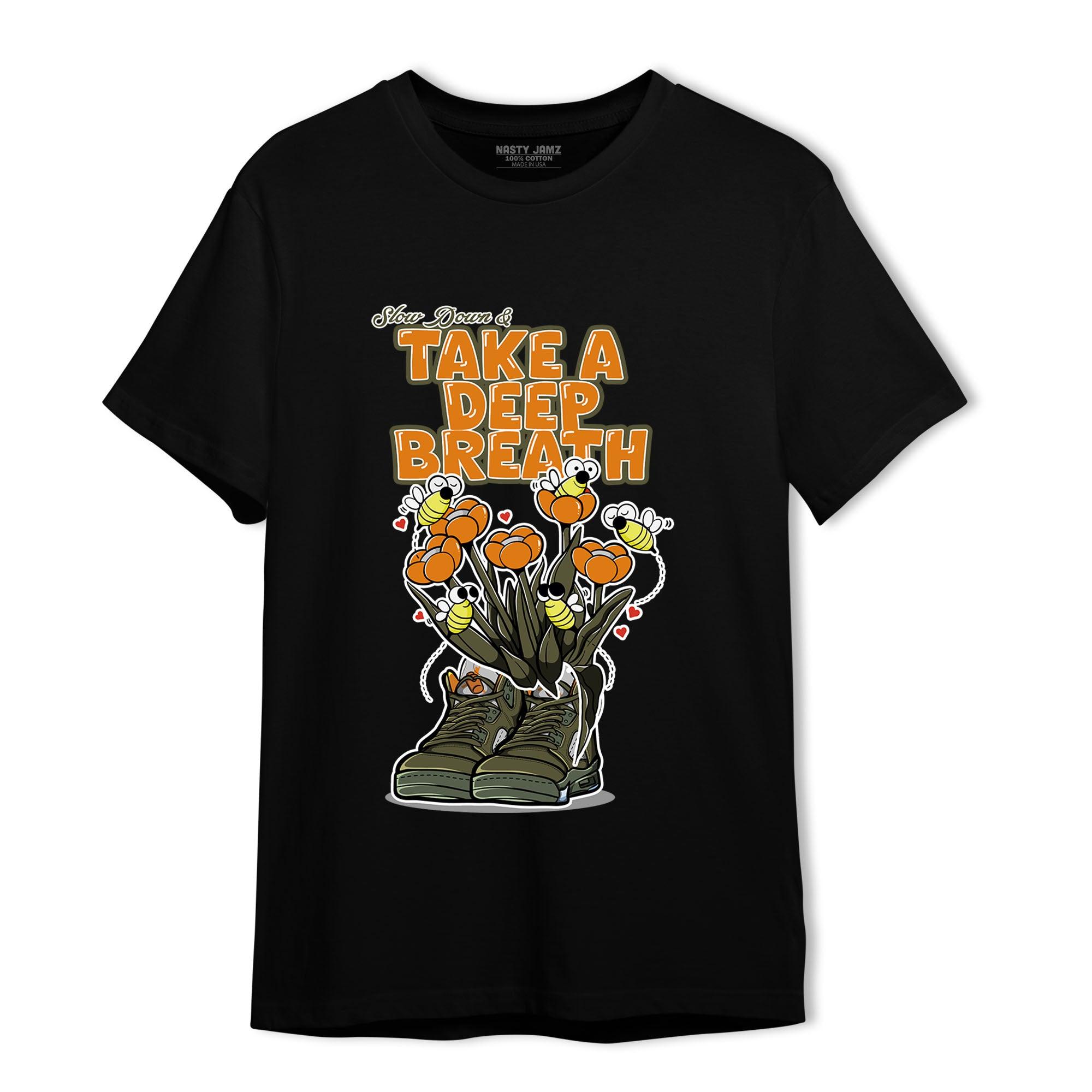 Olive 5s T Shirt Match Bee Sneaker - NastyJamz