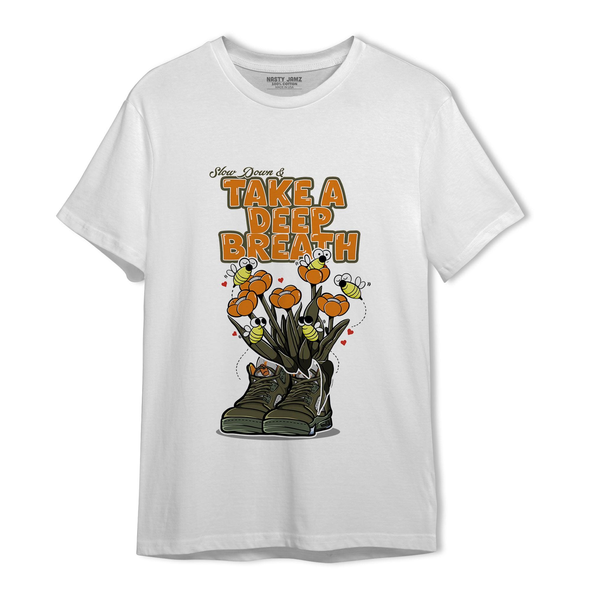Olive 5s T Shirt Match Bee Sneaker - NastyJamz