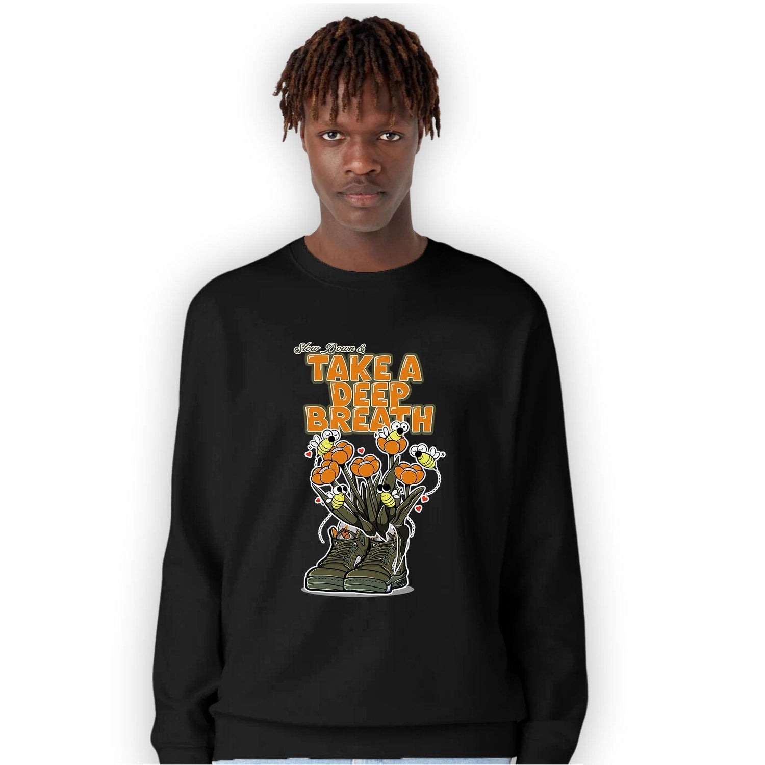 Olive 5s Sweatshirt Match Bee Sneaker - NastyJamz
