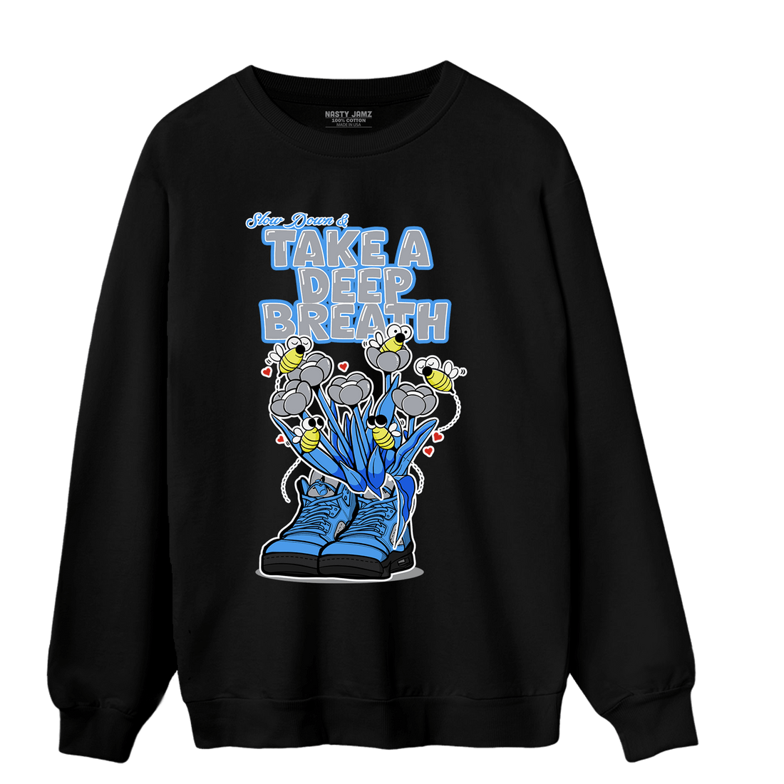 University Blue 5s Sweatshirt Match Bee Sneaker - NastyJamz